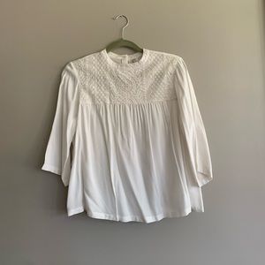 OLD NAVY Cotton & Lace Blouse Size M